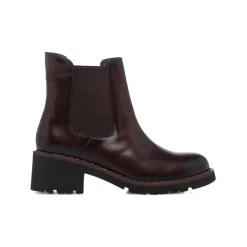 Stivaletti marroni da Donna in pelle con elastico Primopiano