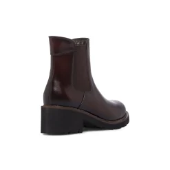 Stivaletti marroni da Donna in pelle con elastico Primopiano