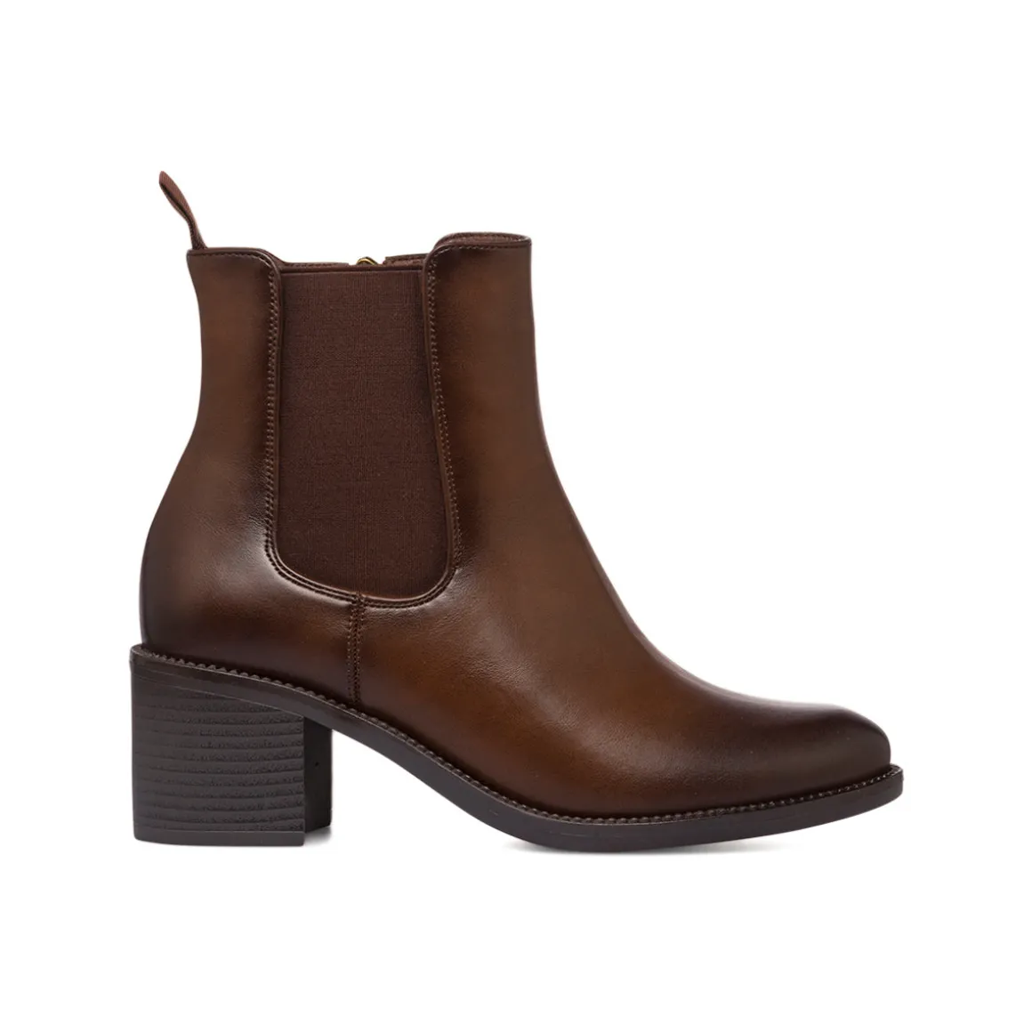 Stivaletti marroni da donna con tacco 6 cm e fibbie Lora Ferres