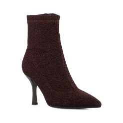Stivaletti marroni da Donna in tessuto glitterato Lora Ferres