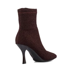 Stivaletti marroni da Donna in tessuto glitterato Lora Ferres