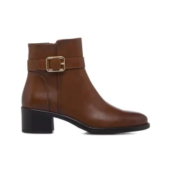 Stivaletti marroni da Donna con fibbia e tacco 5 cm Lora Ferres