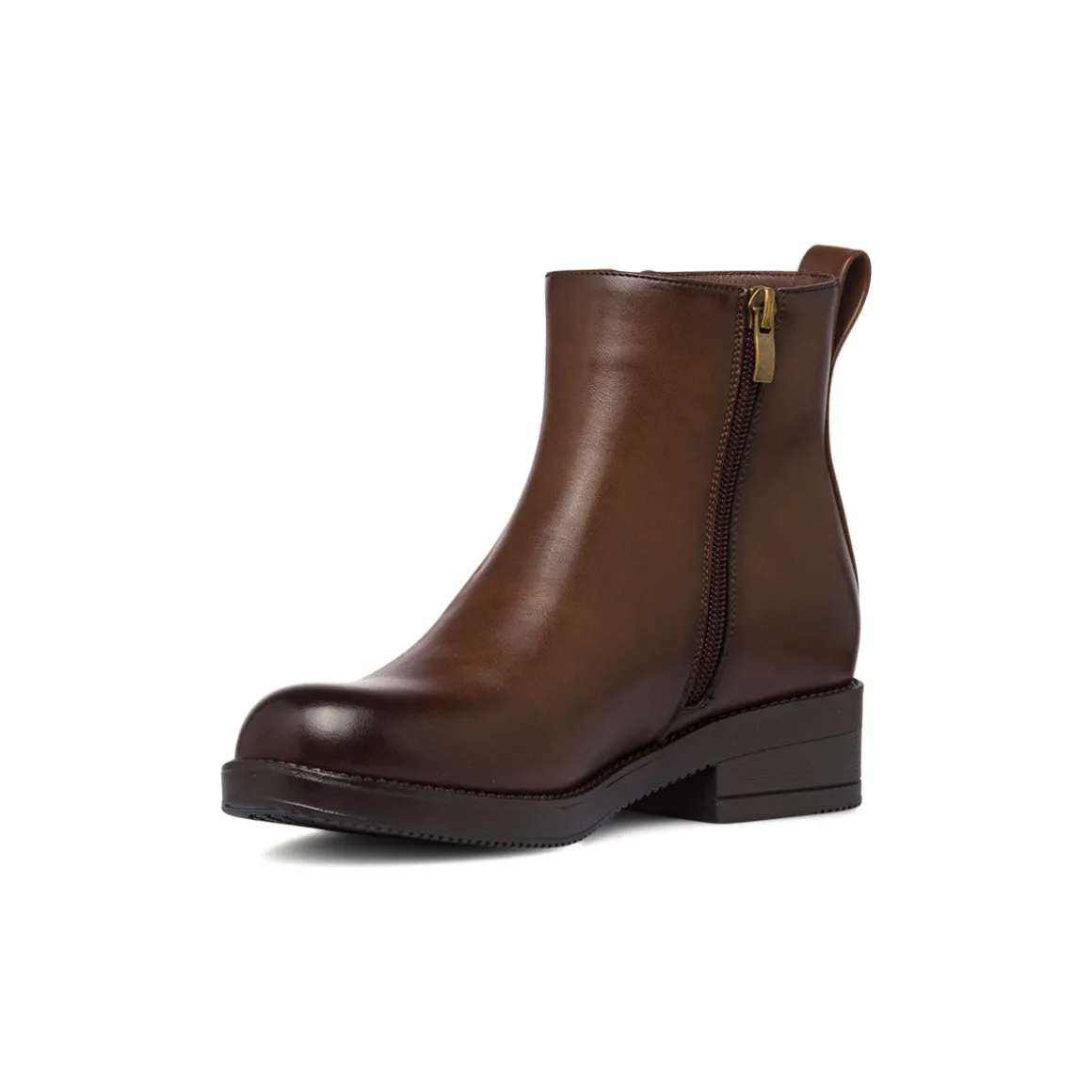Stivaletti marroni da donna con doppia zip Lora Ferres