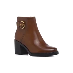 Stivaletti marroni da Donna con fibbia e tacco 7 cm Lora Ferres