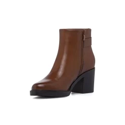 Stivaletti marroni da Donna con fibbia e tacco 7 cm Lora Ferres