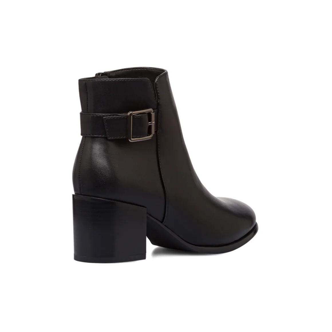 Stivaletti neri con fibbia e tacco 6 cm da Donna Lora Ferres