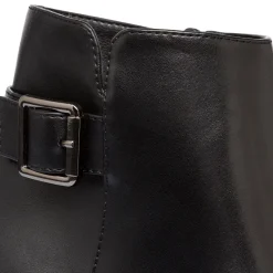 Stivaletti neri con fibbia e tacco 6 cm da Donna Lora Ferres