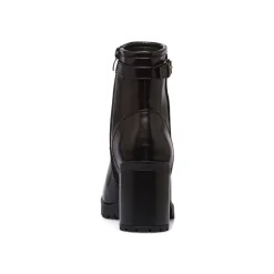 Stivaletti neri con fibbia e tacco 8 cm da Donna Lora Ferres