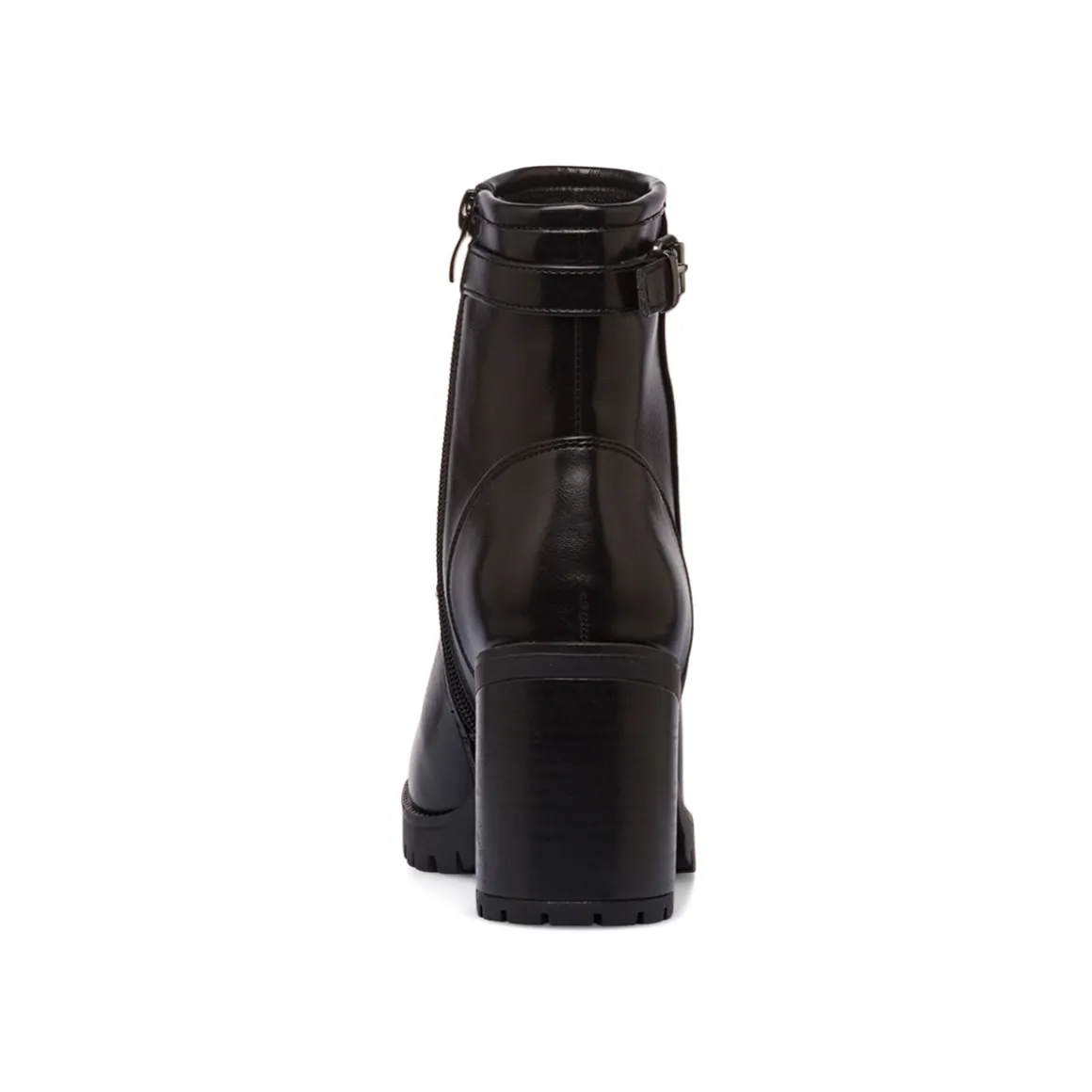 Stivaletti neri con fibbia e tacco 8 cm da Donna Lora Ferres