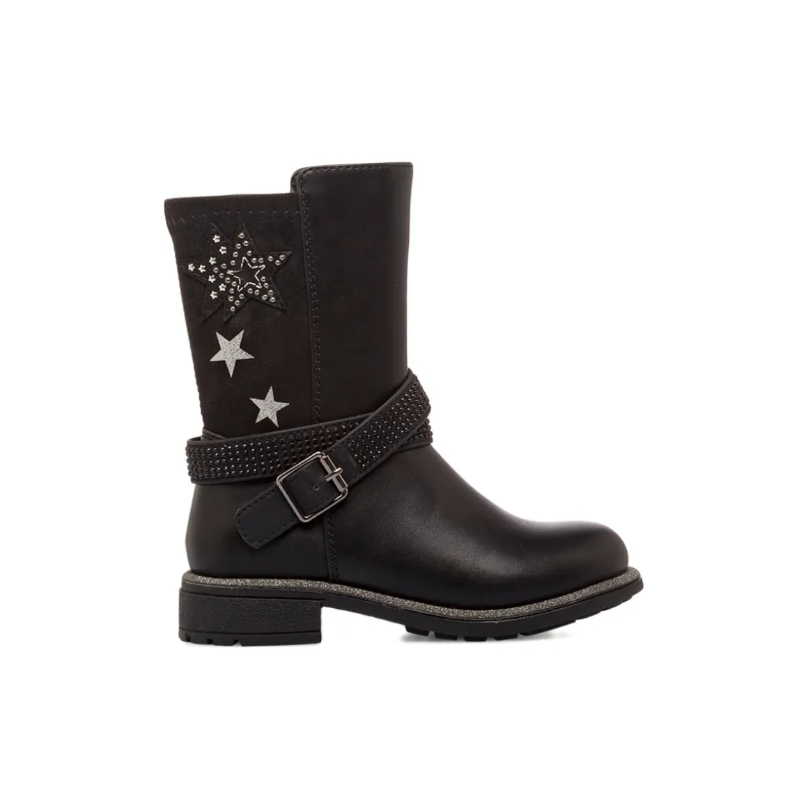 Stivaletti neri da Bambina con dettagli glitter Le scarpe di Alice