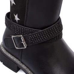 Stivaletti neri da Bambina con dettagli glitter Le scarpe di Alice