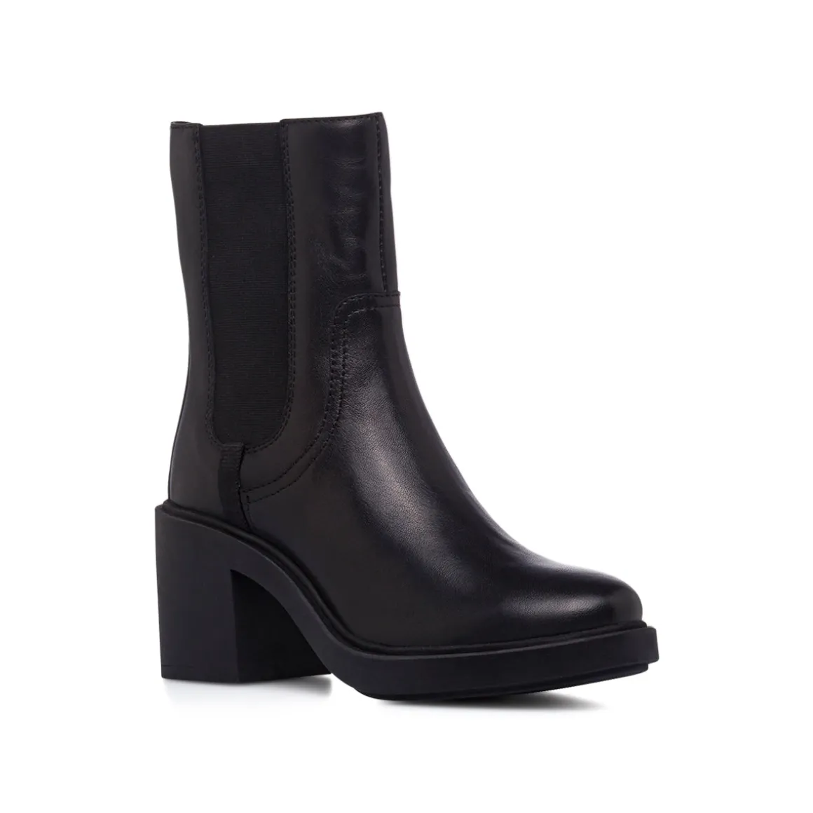 Stivaletti neri da Donna in pelle con tacco 7,5 cm Primopiano