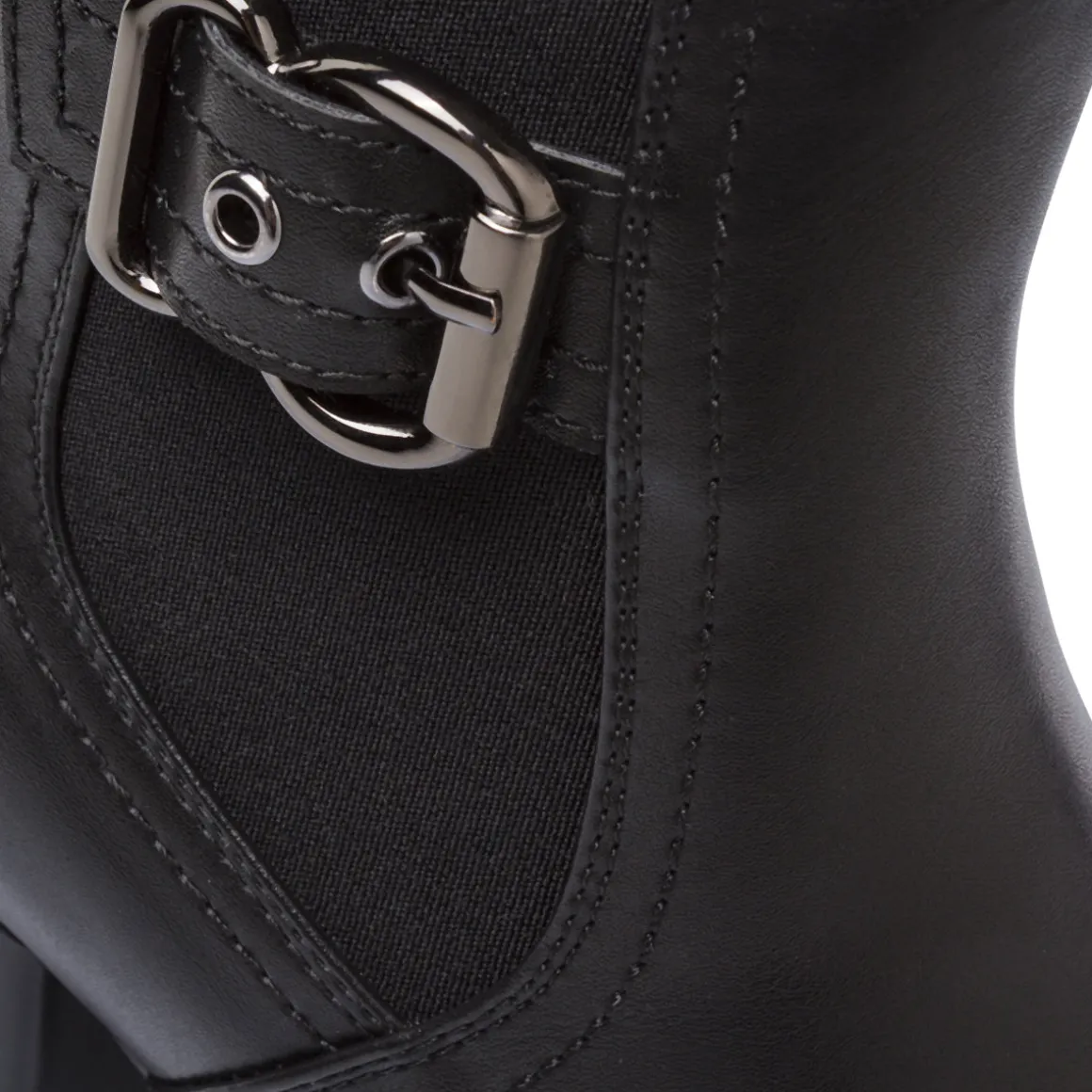 Stivaletti neri da Donna con fibbia e fascia elastica Swish Jeans
