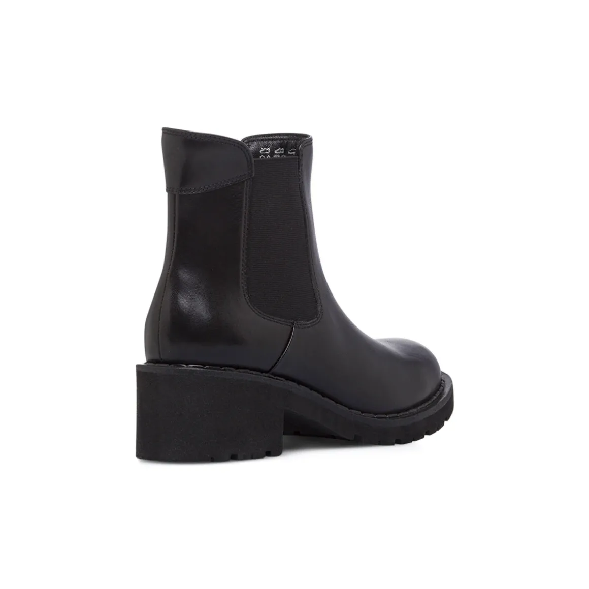 Stivaletti neri da Donna in pelle con elastico laterale Primopiano