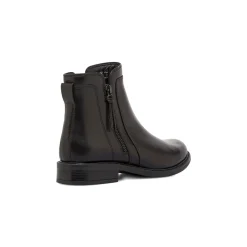 Stivaletti neri da Donna in pelle con zip Primopiano
