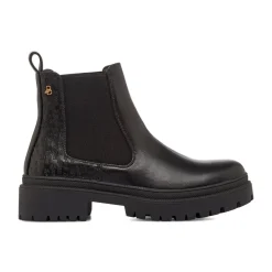 Stivaletti neri da Donna con fascia elastica e logo Basile