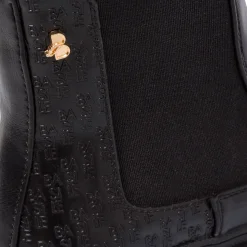 Stivaletti neri da Donna con fascia elastica e logo Basile