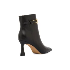 Stivaletti neri da Donna con tacco rocchetto 8 cm e fibbia Lora Ferres