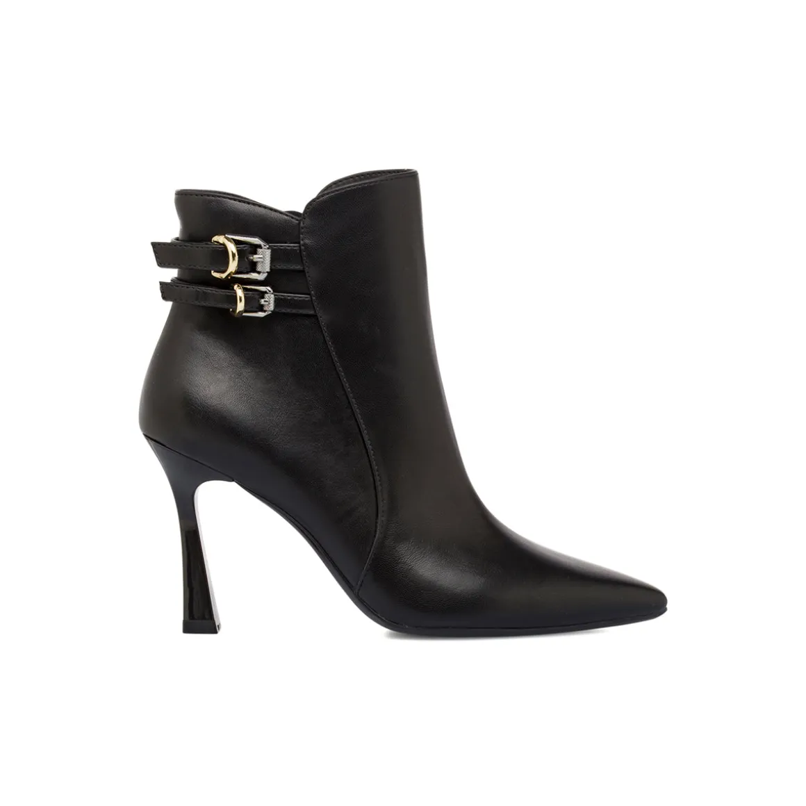Stivaletti neri da Donna con fibbie e tacco 9 cm Lora Ferres