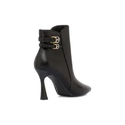 Stivaletti neri da Donna con fibbie e tacco 9 cm Lora Ferres