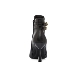 Stivaletti neri da Donna con fibbie e tacco 9 cm Lora Ferres