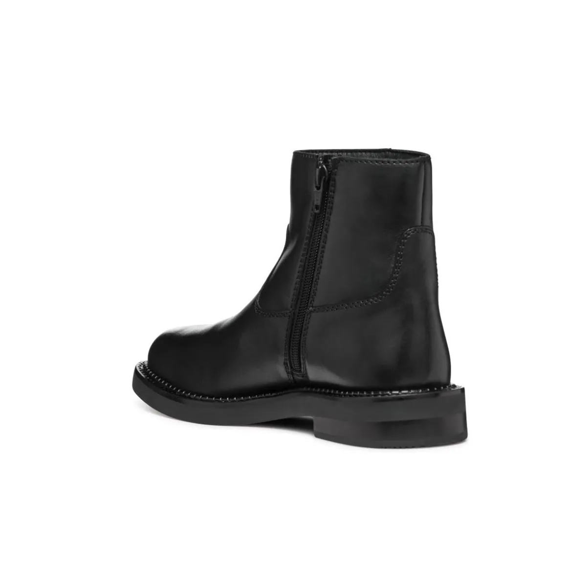 Stivaletti neri da Donna in pelle con suola traspirante Geox