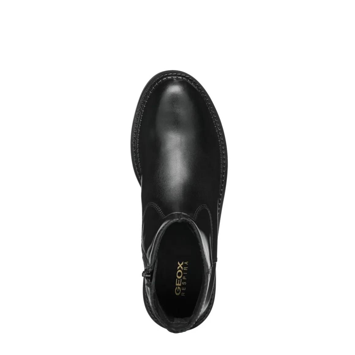 Stivaletti neri da Donna in pelle con suola traspirante Geox