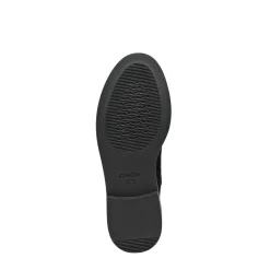 Stivaletti neri da Donna in pelle con suola traspirante Geox