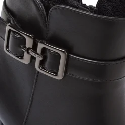 Stivaletti neri da Donna con fibbia e tacco 8 cm Lora Ferres