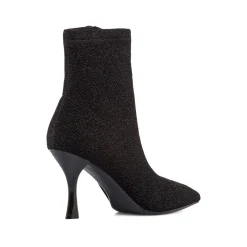 Stivaletti neri da Donna con tacco 8,5 con glitter Lora Ferres