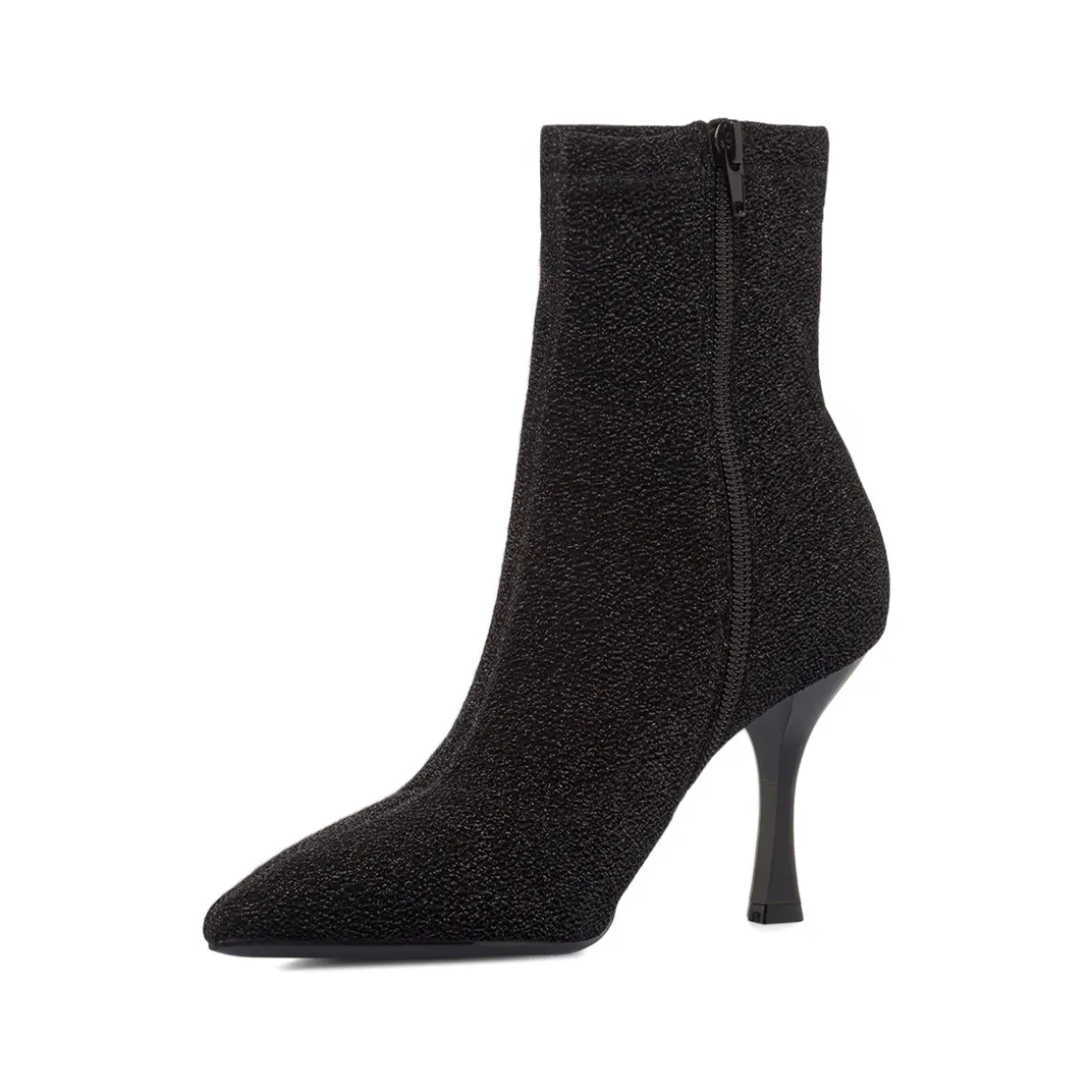 Stivaletti neri da Donna con tacco 8,5 con glitter Lora Ferres