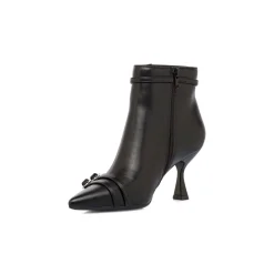 Stivaletti neri da Donna con fibbie e tacco 7,5 cm Swish Jeans