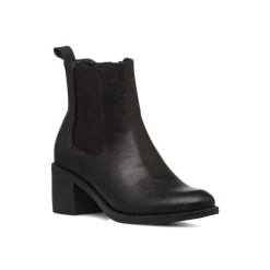 Stivaletti neri da donna con fascia elastica e tacco 6 cm Lora Ferres