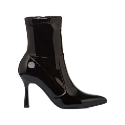 Stivaletti neri da Donna con tacco 9 cm effetto vernice Lora Ferres