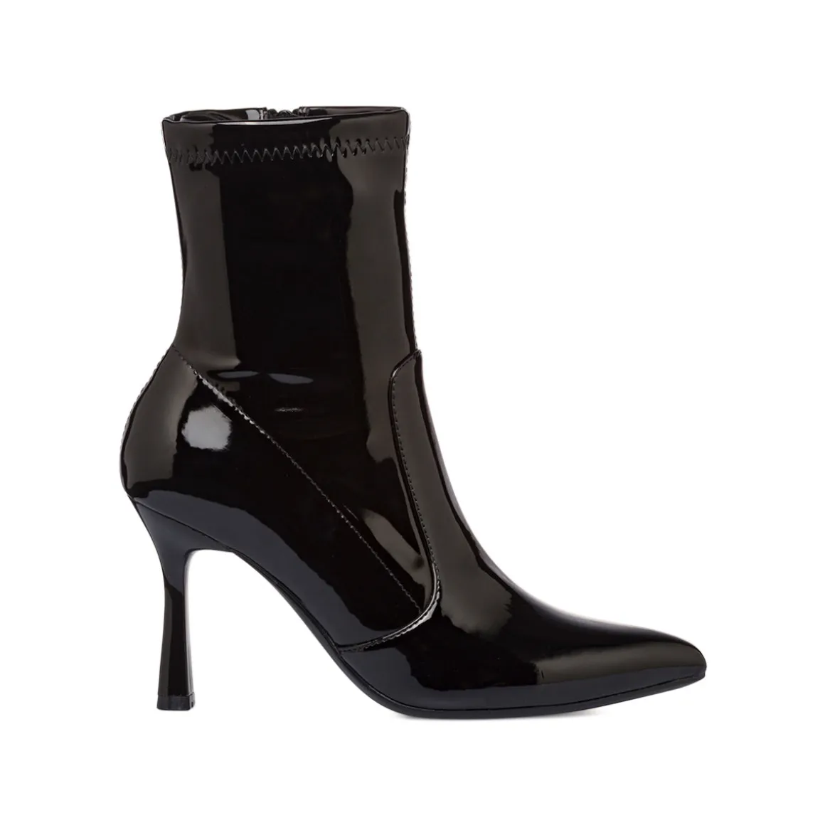 Stivaletti neri da Donna con tacco 9 cm effetto vernice Lora Ferres