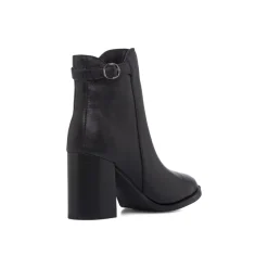 Stivaletti neri da Donna con fibbia e tacco 8 cm Primopiano