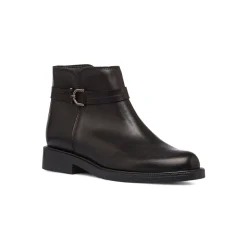 Stivaletti neri da donna in pelle con cinturino P Essentials