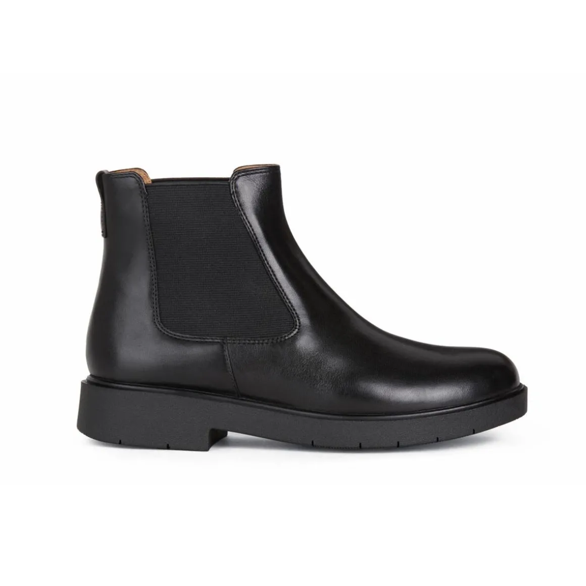 Stivaletti neri da Donna in pelle con suola traspirante Geox