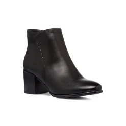 Stivaletti neri da donna con tacco 6 cm e borchie Lora Ferres