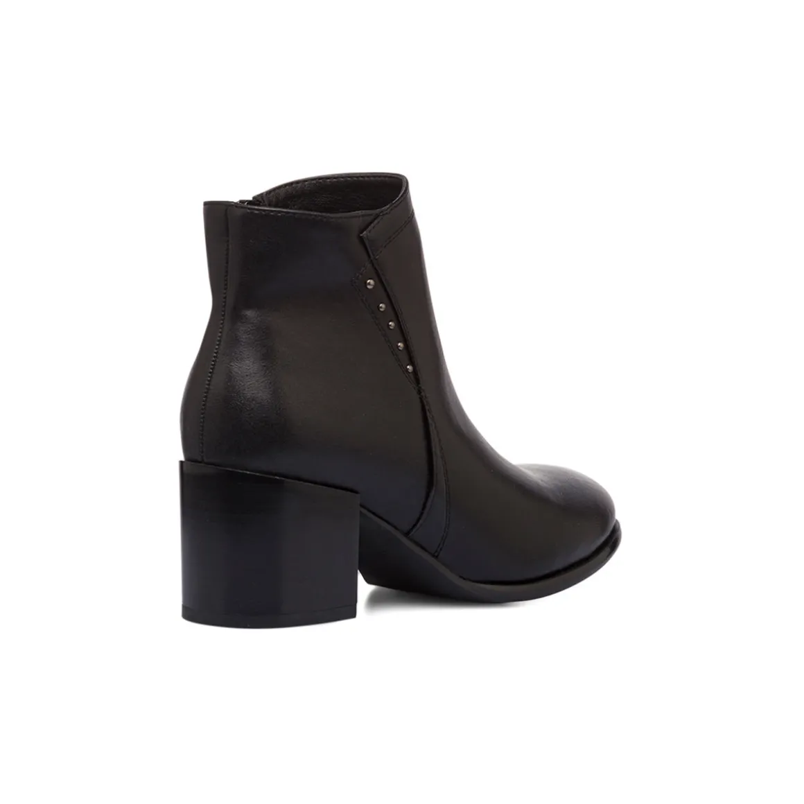 Stivaletti neri da donna con tacco 6 cm e borchie Lora Ferres