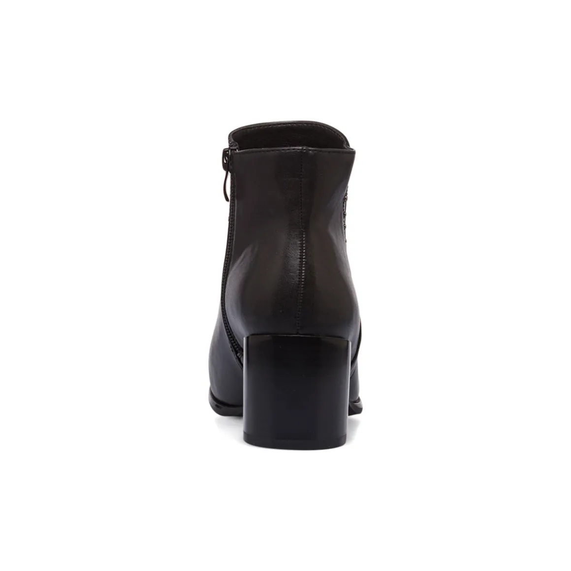 Stivaletti neri da donna con tacco 6 cm e borchie Lora Ferres