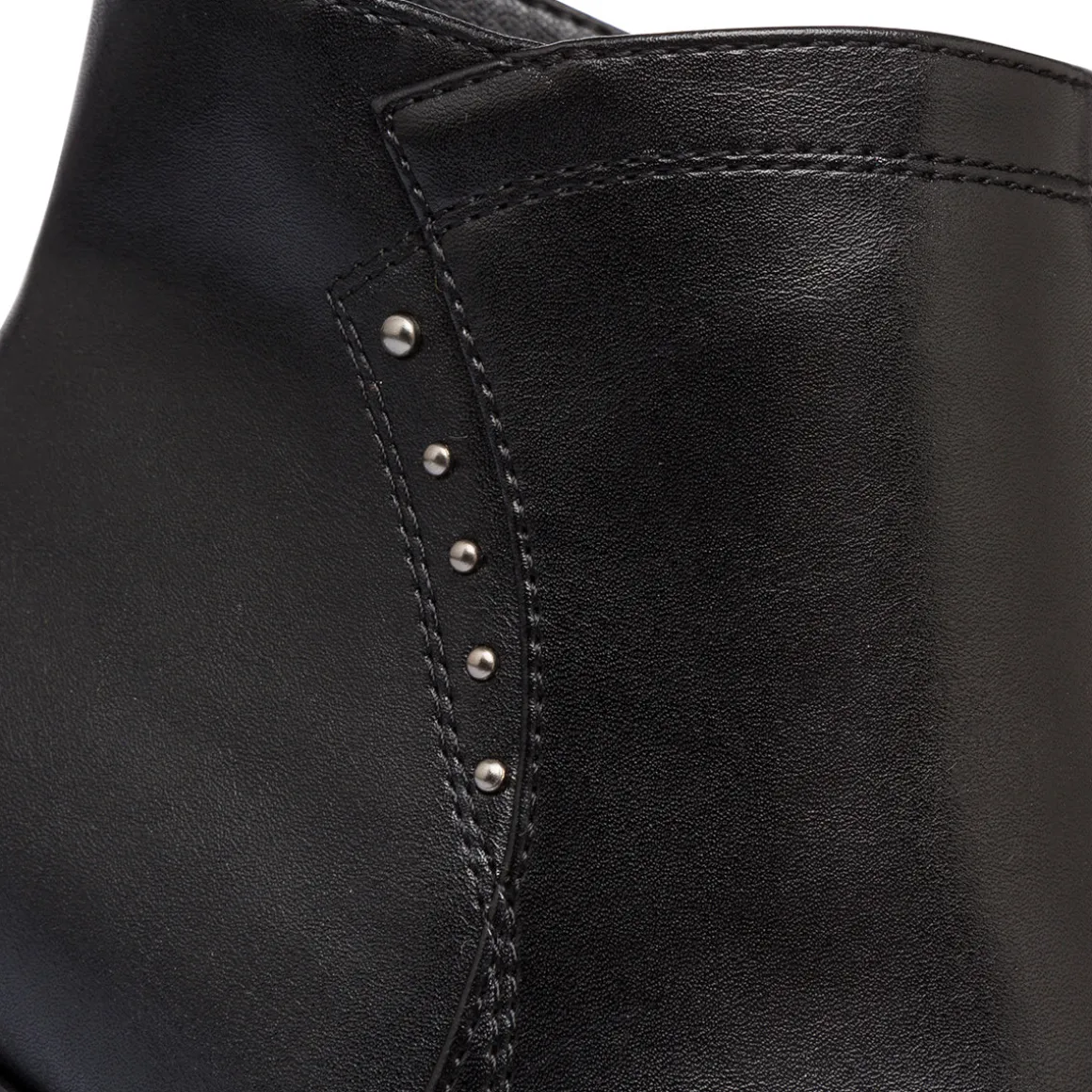 Stivaletti neri da donna con tacco 6 cm e borchie Lora Ferres