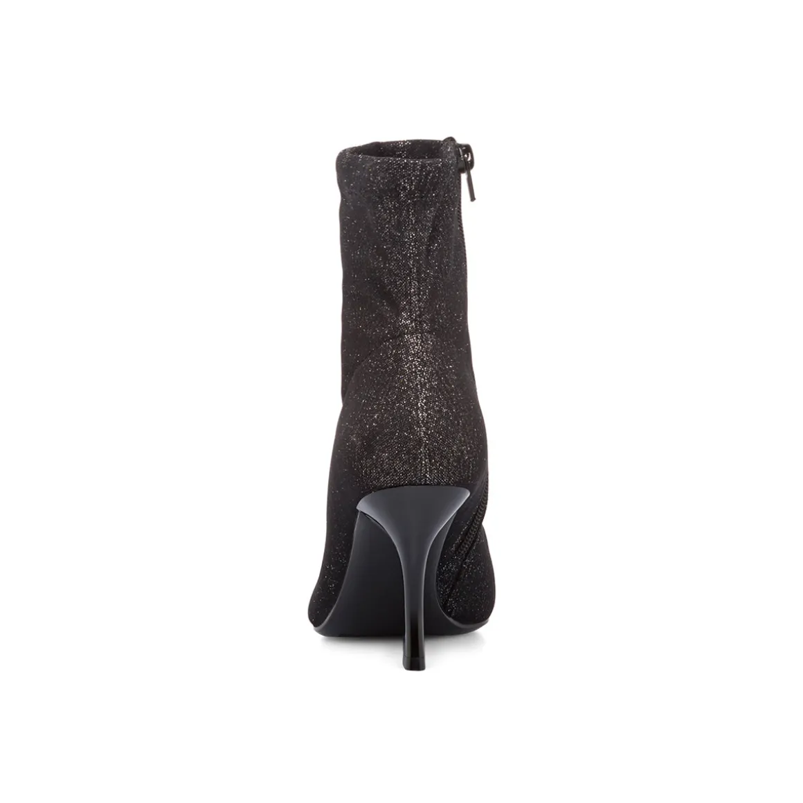 Stivaletti neri eleganti da donna in microfibra con glitter e tacco 8,5 cm Lora Ferres