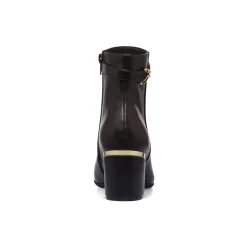 Stivaletti neri eleganti con tacco 6 cm da donna con dettaglio laminato Lora Ferres
