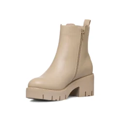 Stivaletti nude da Donna con zip e tacco 7 cm Swish Jeans