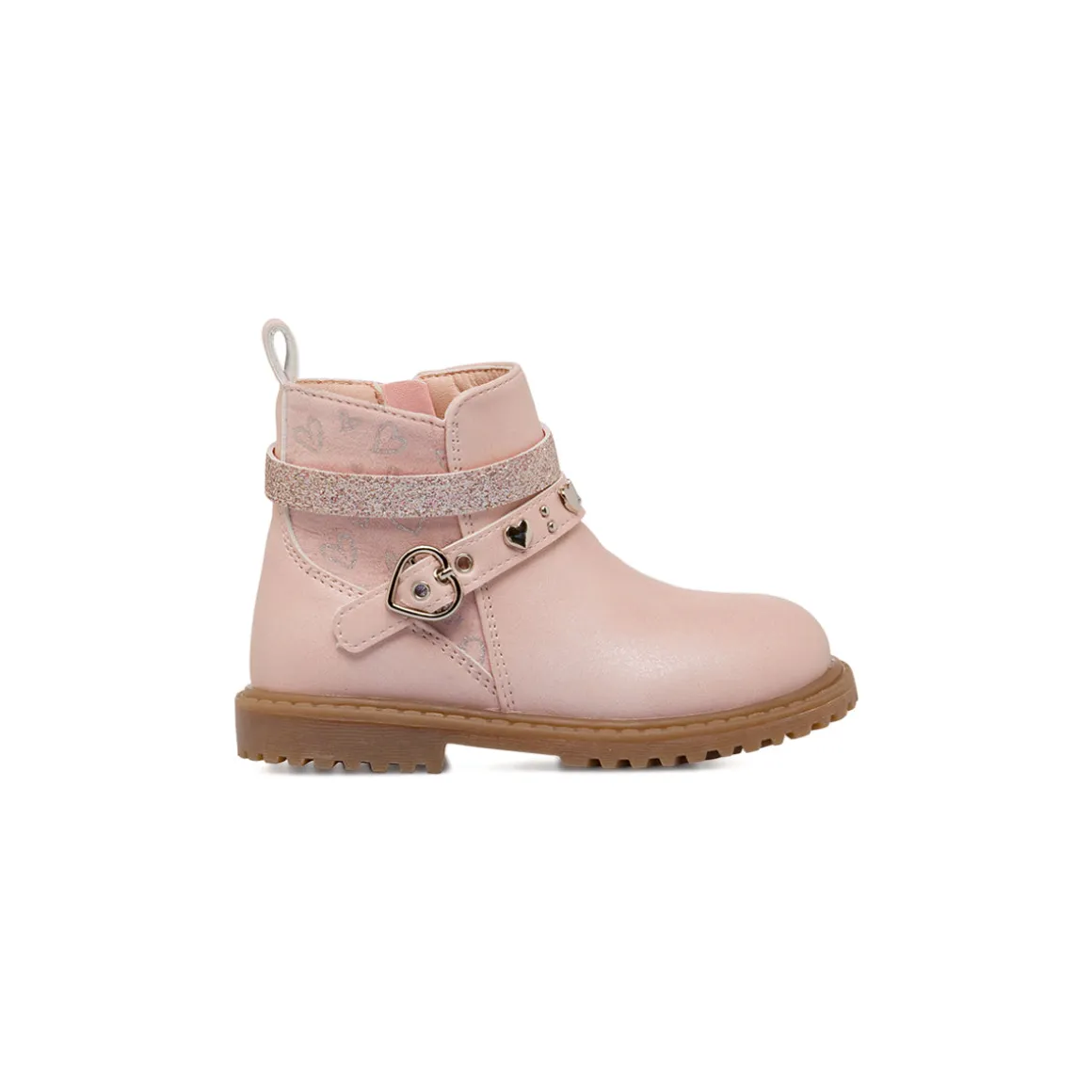 Stivaletti rosa da Bambina con glitter e cuori Le scarpe di Alice