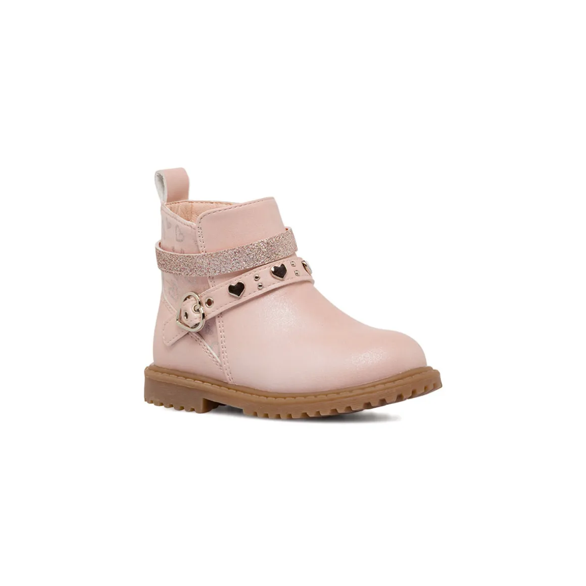 Stivaletti rosa da Bambina con glitter e cuori Le scarpe di Alice