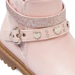 Stivaletti rosa da Bambina con glitter e cuori Le scarpe di Alice