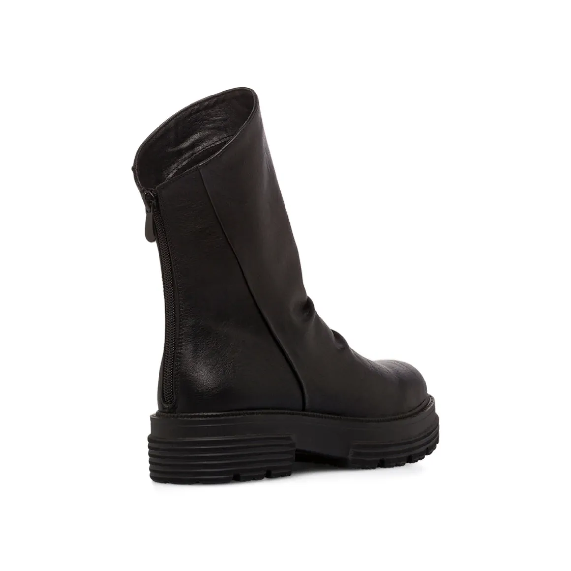 Stivaletti slouchy neri da Donna con zip Lora Ferres