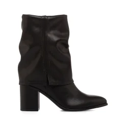 Stivaletti slouchy neri da Donna con tacco 8 cm e risvolto Lora Ferres